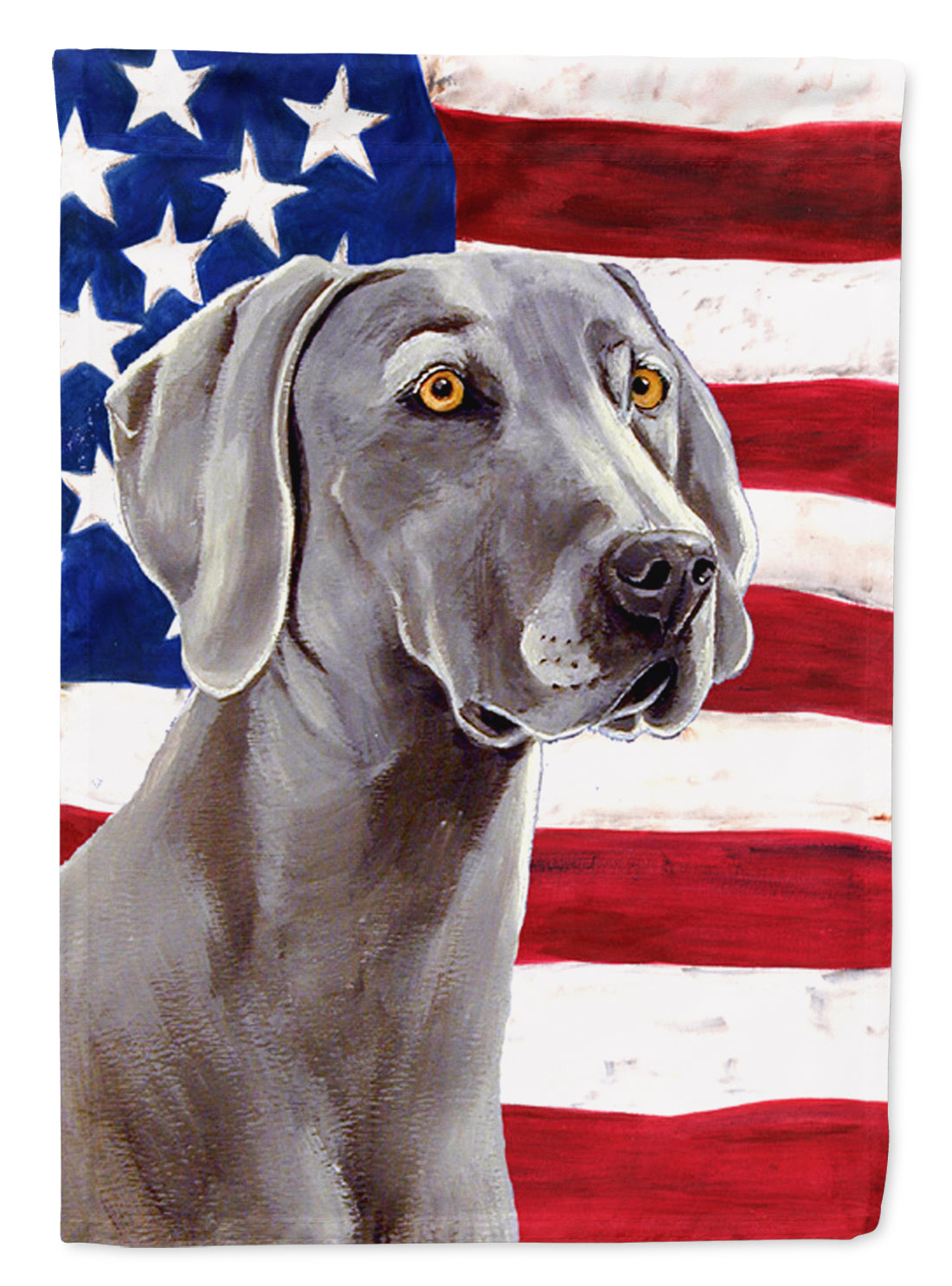 USA American Flag with Weimaraner Flag Garden Size.