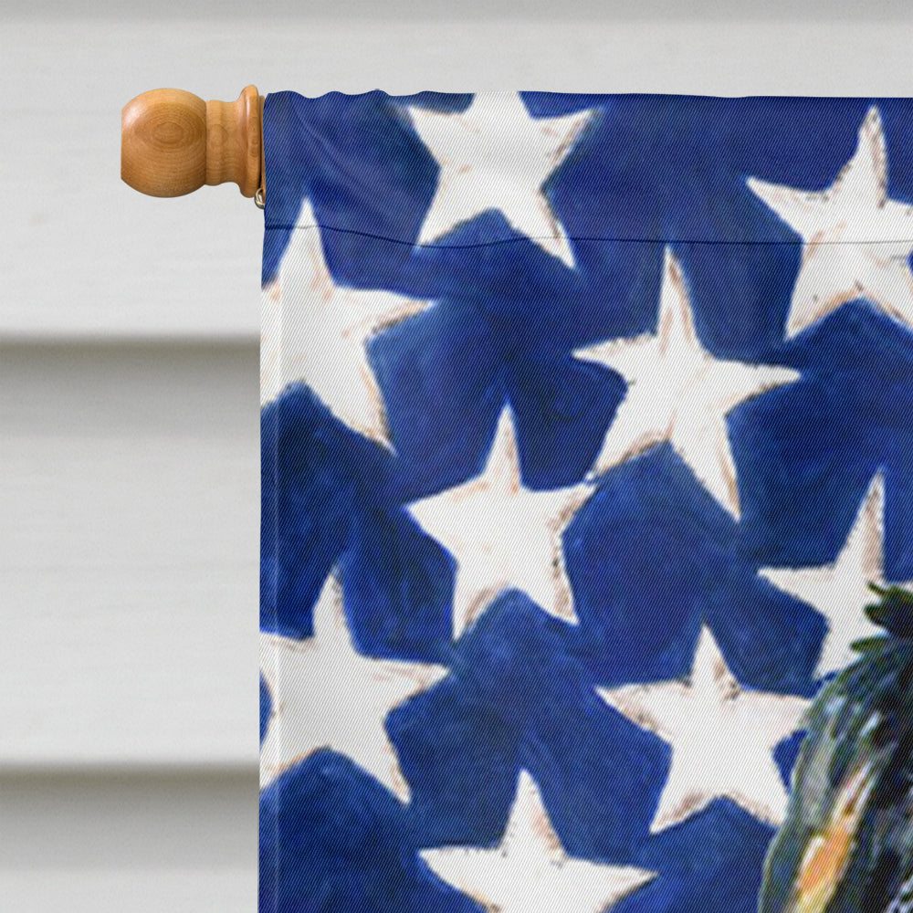 USA American Flag with Bernese Mountain Dog Flag Canvas House Size  the-store.com.