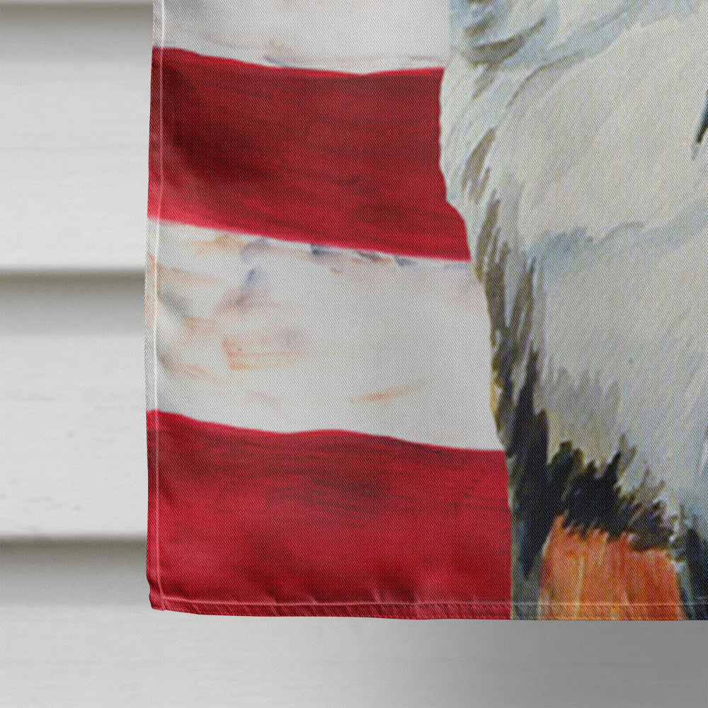 USA American Flag with Bernese Mountain Dog Flag Canvas House Size  the-store.com.