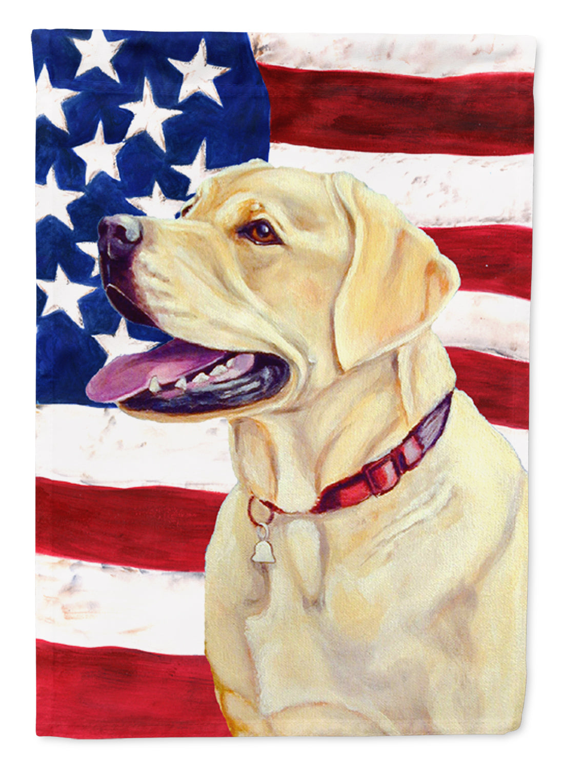 USA American Flag with Labrador Flag Garden Size.