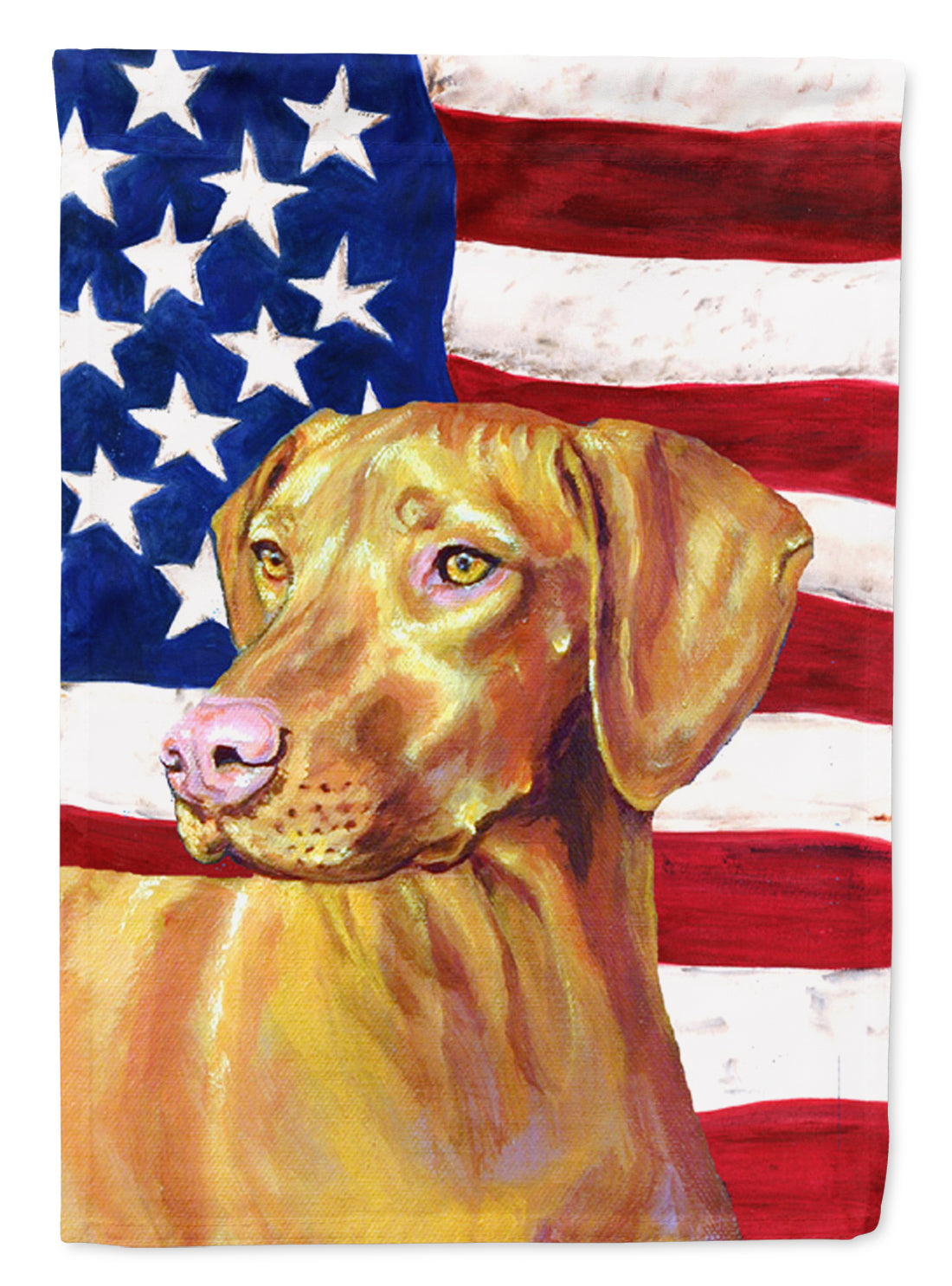 USA American Flag with Vizsla Flag Canvas House Size  the-store.com.