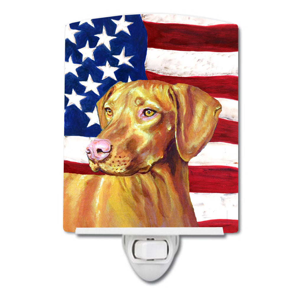 USA American Flag with Vizsla Ceramic Night Light LH9012CNL - the-store.com