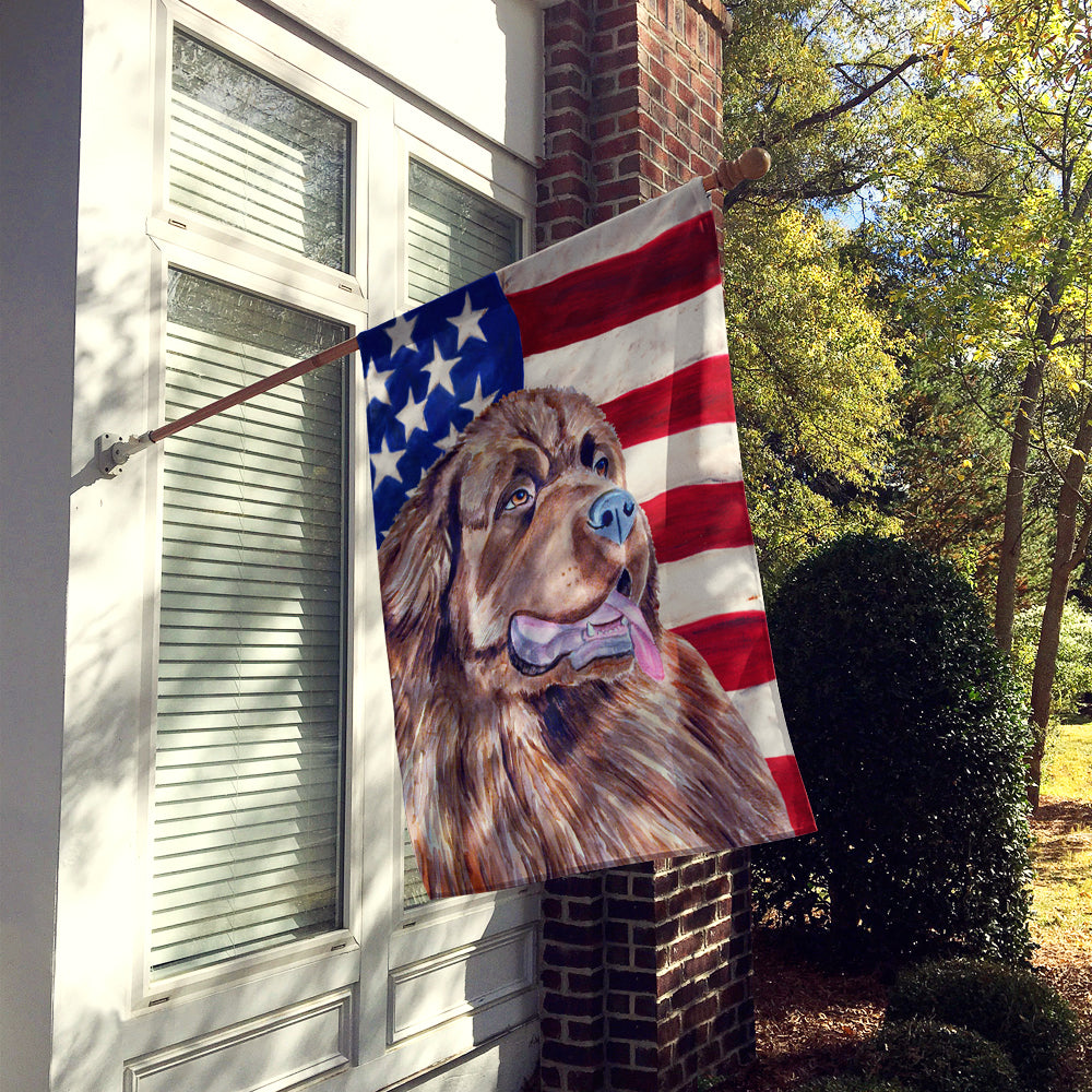 USA American Flag with Newfoundland Flag Canvas House Size  the-store.com.