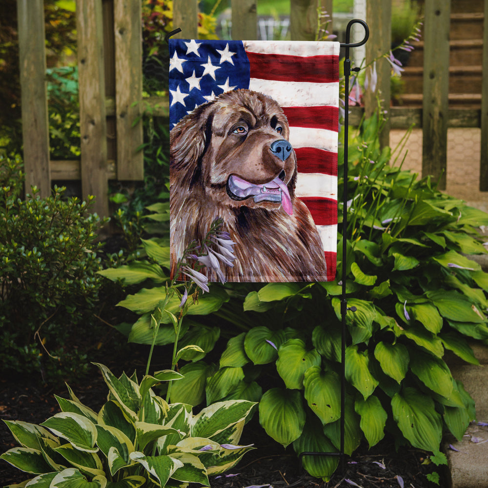 USA American Flag with Newfoundland Flag Garden Size.