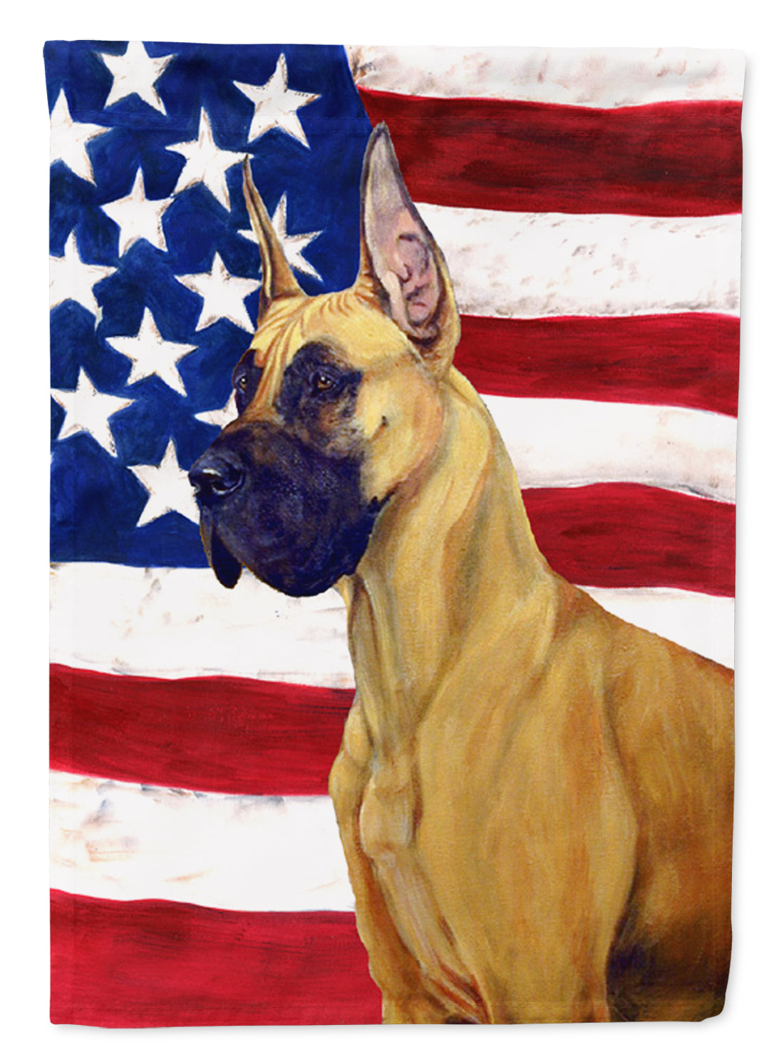 USA American Flag with Great Dane Flag Garden Size.