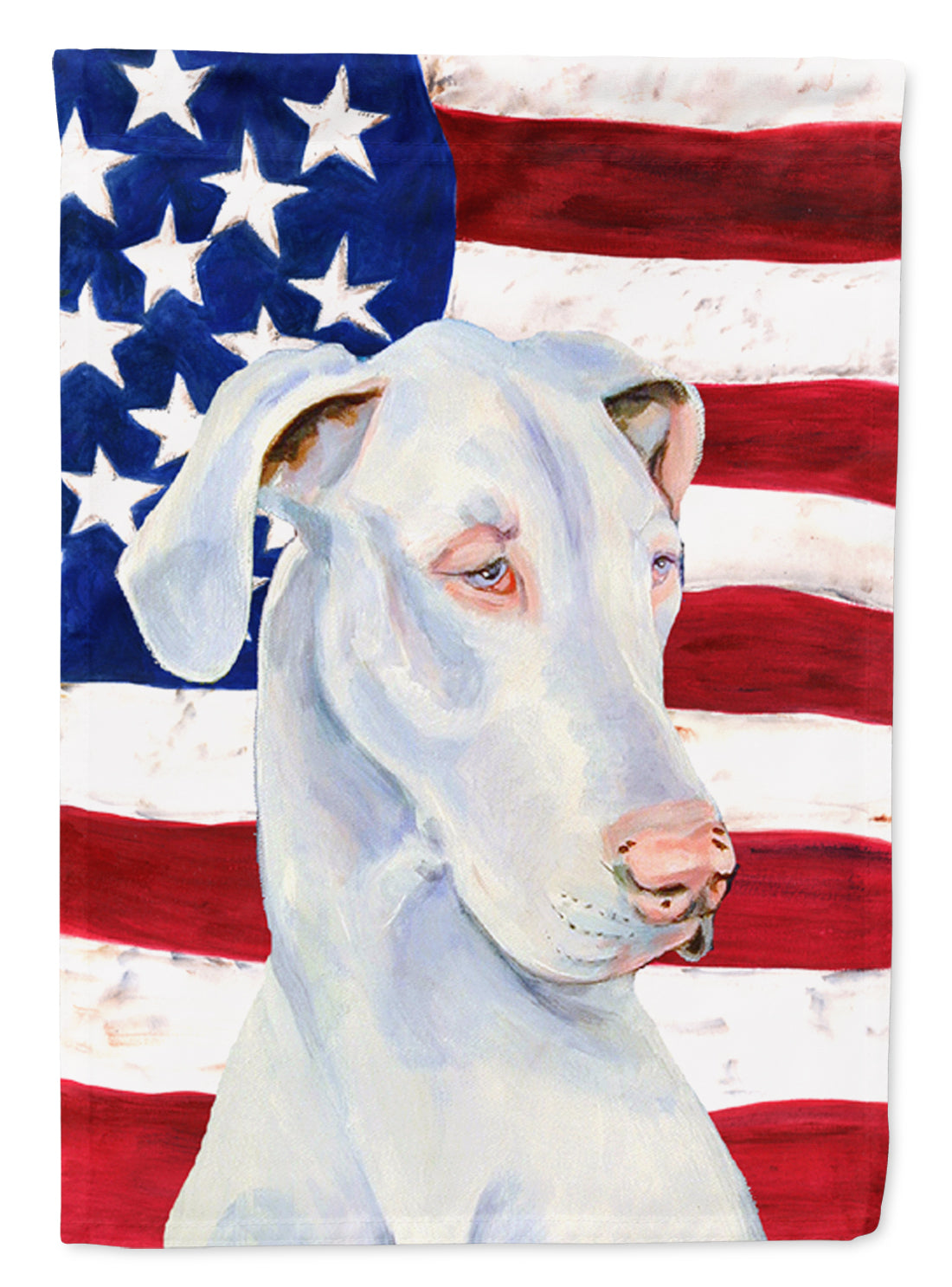 USA American Flag with Great Dane Flag Canvas House Size  the-store.com.