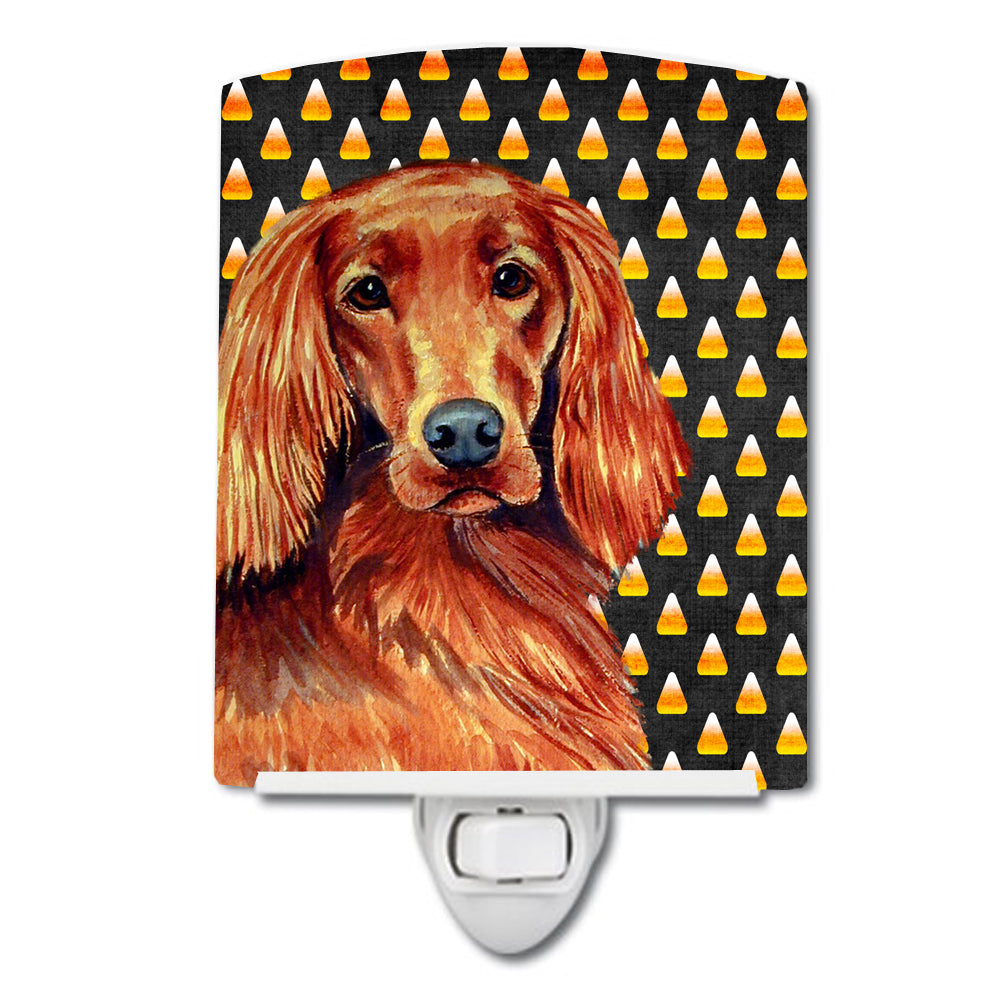 Irish Setter Candy Corn Halloween Portrait Ceramic Night Light LH9039CNL - the-store.com