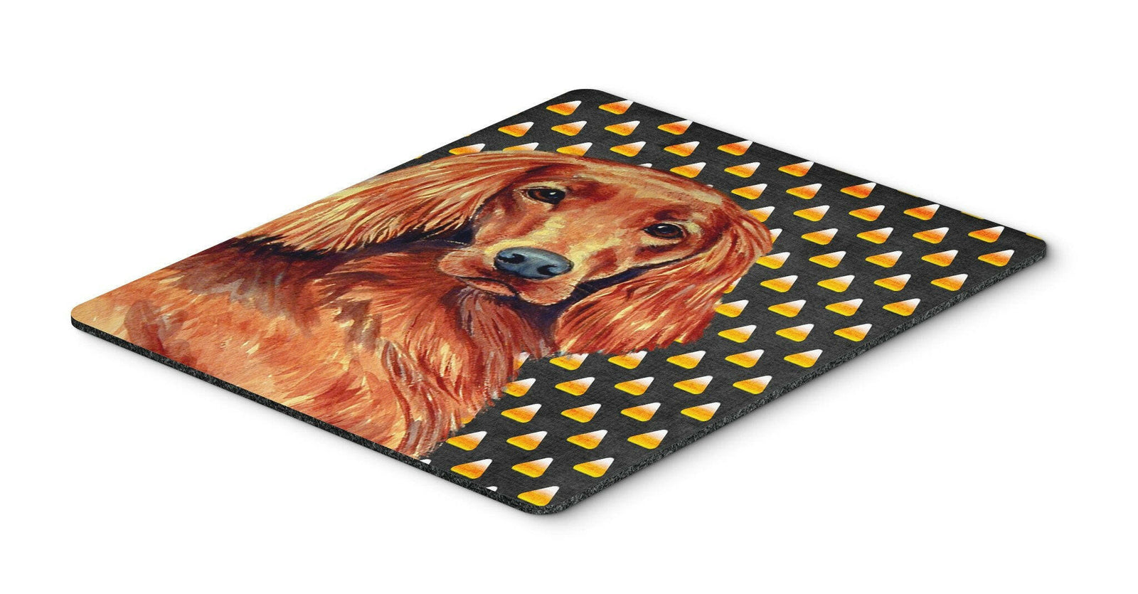 Irish Setter Candy Corn Halloween Portrait Mouse Pad, Hot Pad or Trivet by Caroline's Treasures