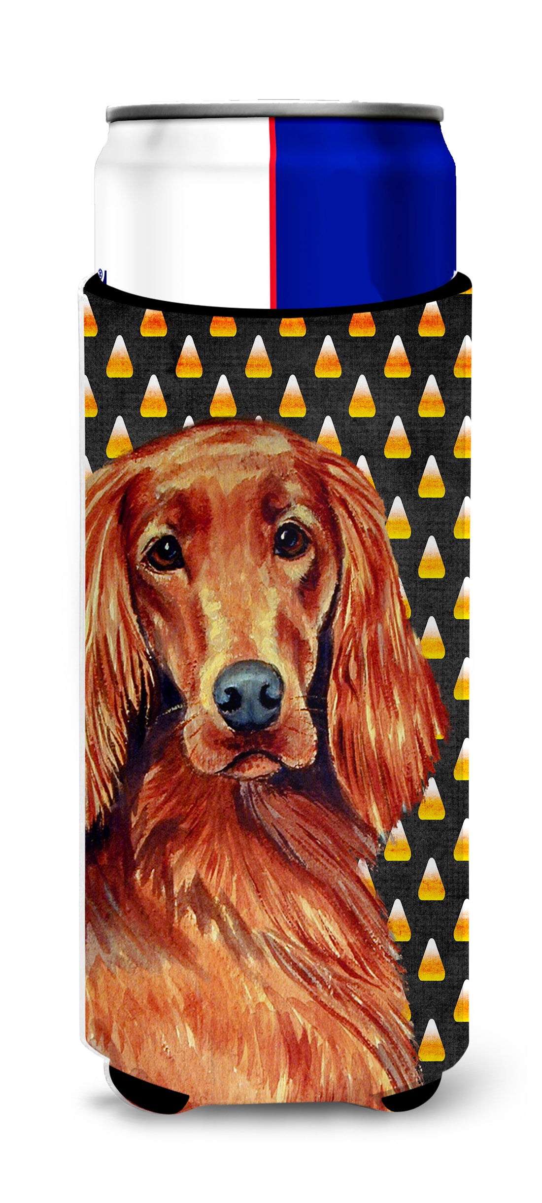 Irish Setter Candy Corn Halloween Portrait Ultra Beverage Insulators for slim cans LH9039MUK.