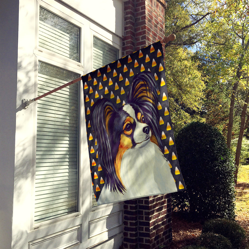 Papillon Candy Corn Halloween Portrait Flag Canvas House Size  the-store.com.