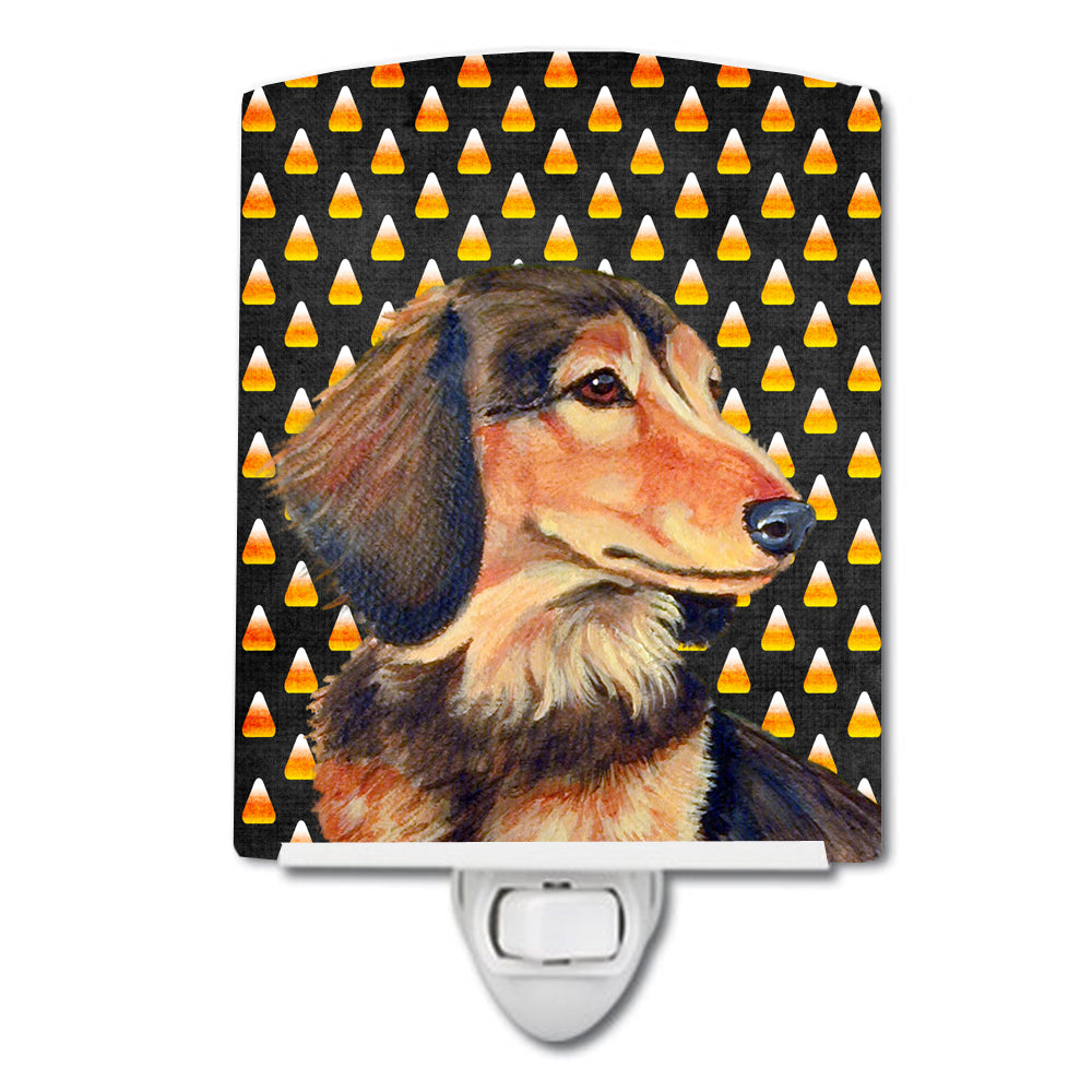 Dachshund Candy Corn Halloween Portrait Ceramic Night Light LH9041CNL - the-store.com