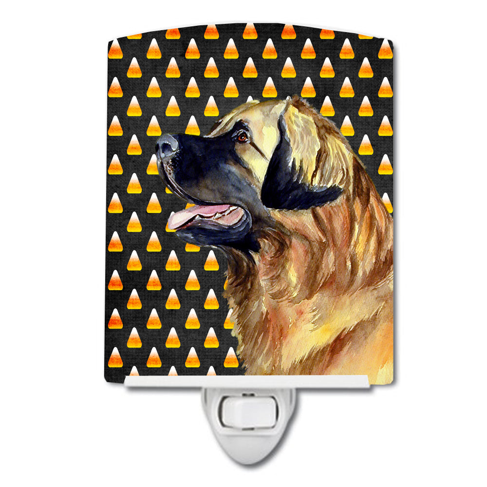 Leonberger Candy Corn Halloween Portrait Ceramic Night Light LH9043CNL - the-store.com