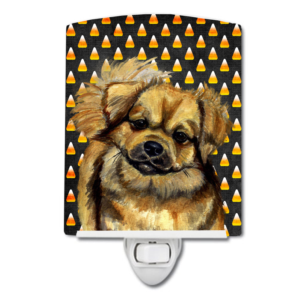 Tibetan Spaniel Candy Corn Halloween Portrait Ceramic Night Light LH9044CNL - the-store.com