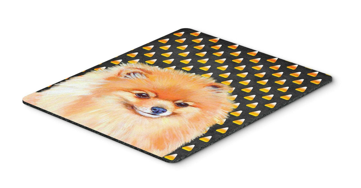 Pomeranian Candy Corn Halloween Portrait Mouse Pad, Hot Pad or Trivet by Caroline&#39;s Treasures