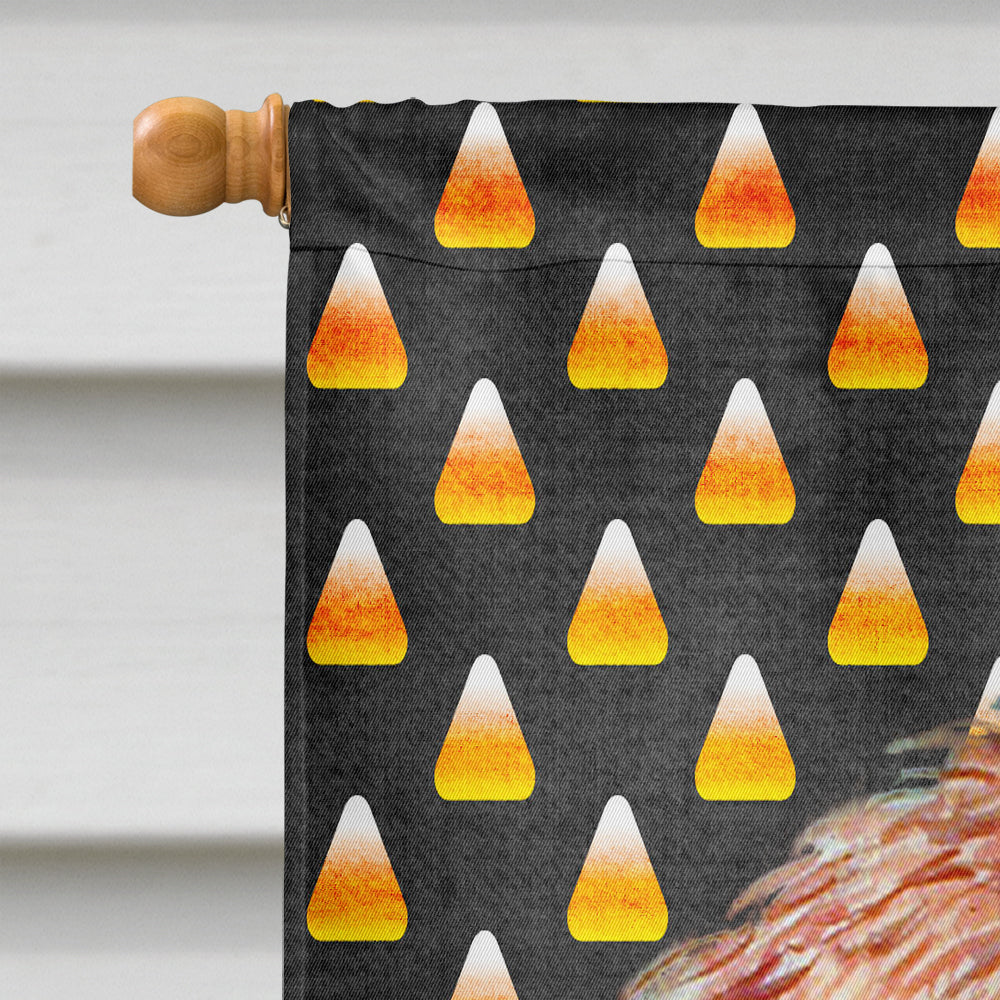 Petit Basset Griffon Vendeen Candy Corn Halloween  Flag Canvas House Size  the-store.com.