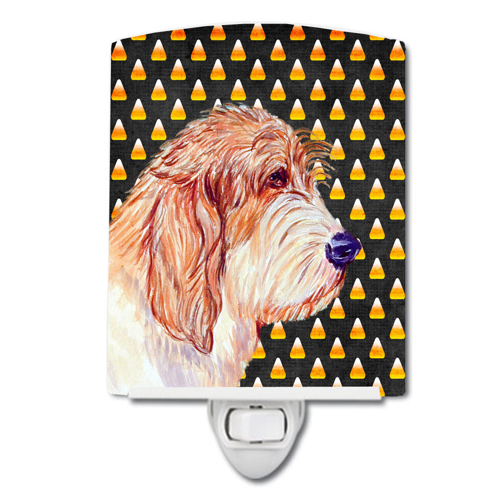 Petit Basset Griffon Vendeen Candy Corn Halloween Portrait Ceramic Night Light LH9047CNL - the-store.com