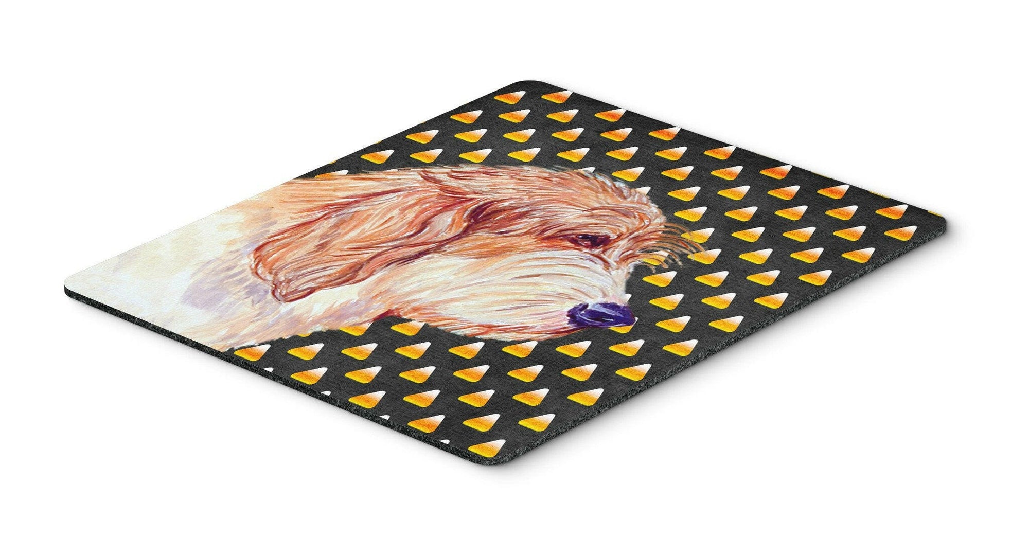 Petit Basset Griffon Vendeen Candy Corn Halloween Mouse Pad, Hot Pad or Trivet by Caroline's Treasures