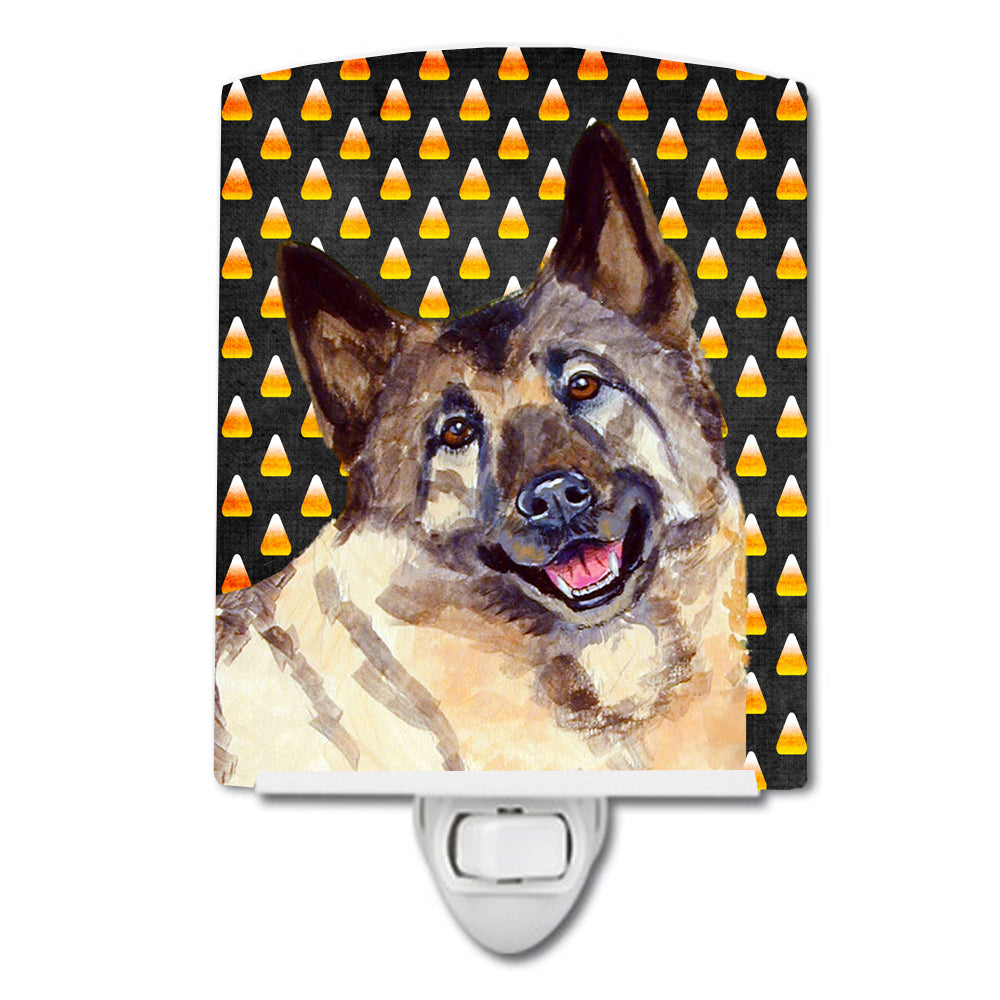 Norwegian Elkhound Candy Corn Halloween Portrait Ceramic Night Light LH9048CNL - the-store.com