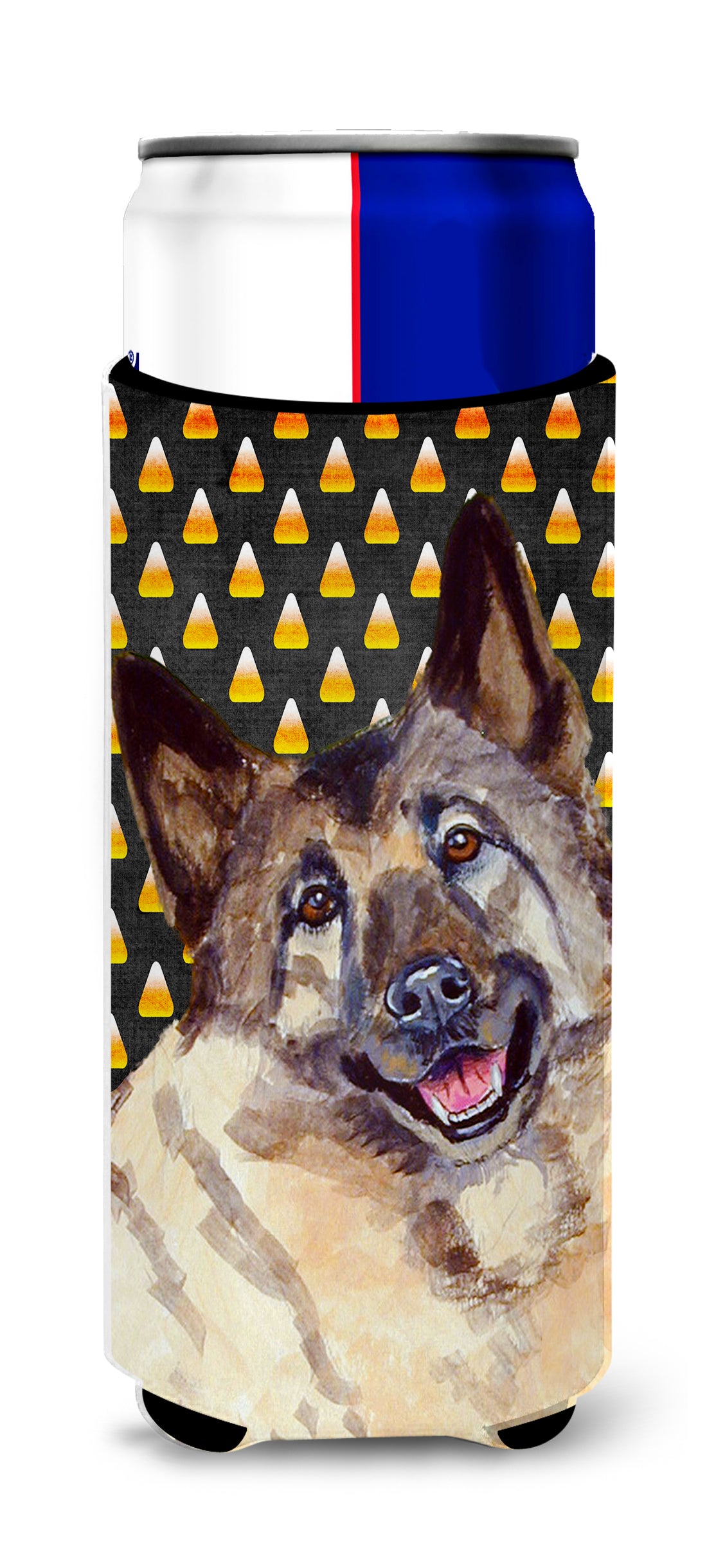 Norwegian Elkhound Candy Corn Halloween Portrait Ultra Beverage Insulators for slim cans LH9048MUK.