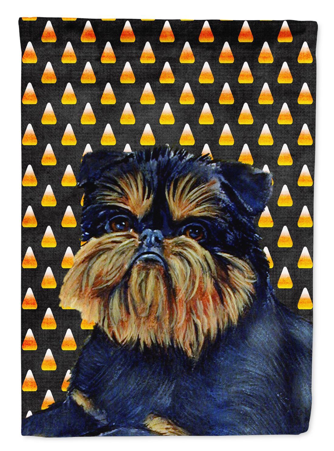 Brussels Griffon Candy Corn Halloween Portrait Flag Canvas House Size  the-store.com.