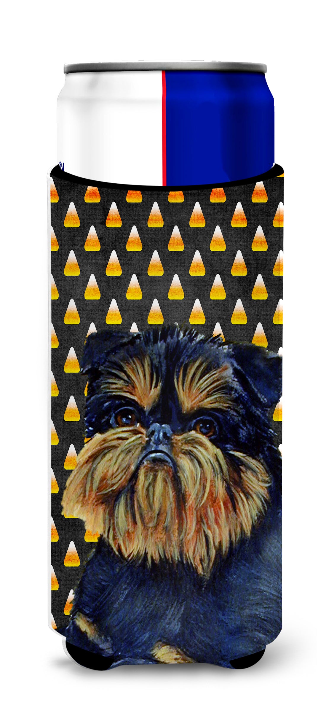 Brussels Griffon Candy Corn Halloween Portrait Ultra Beverage Insulators for slim cans LH9049MUK.