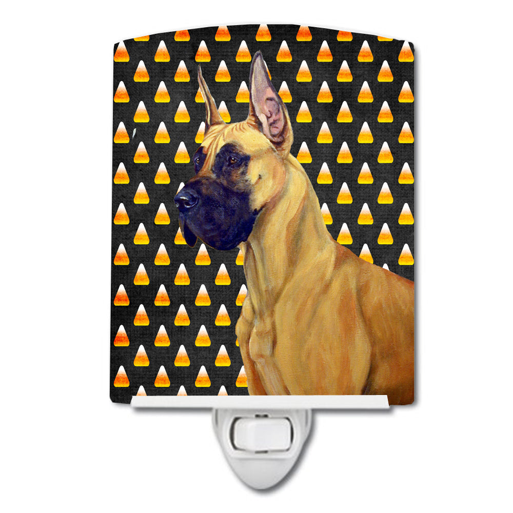 Great Dane Candy Corn Halloween Portrait Ceramic Night Light LH9051CNL - the-store.com