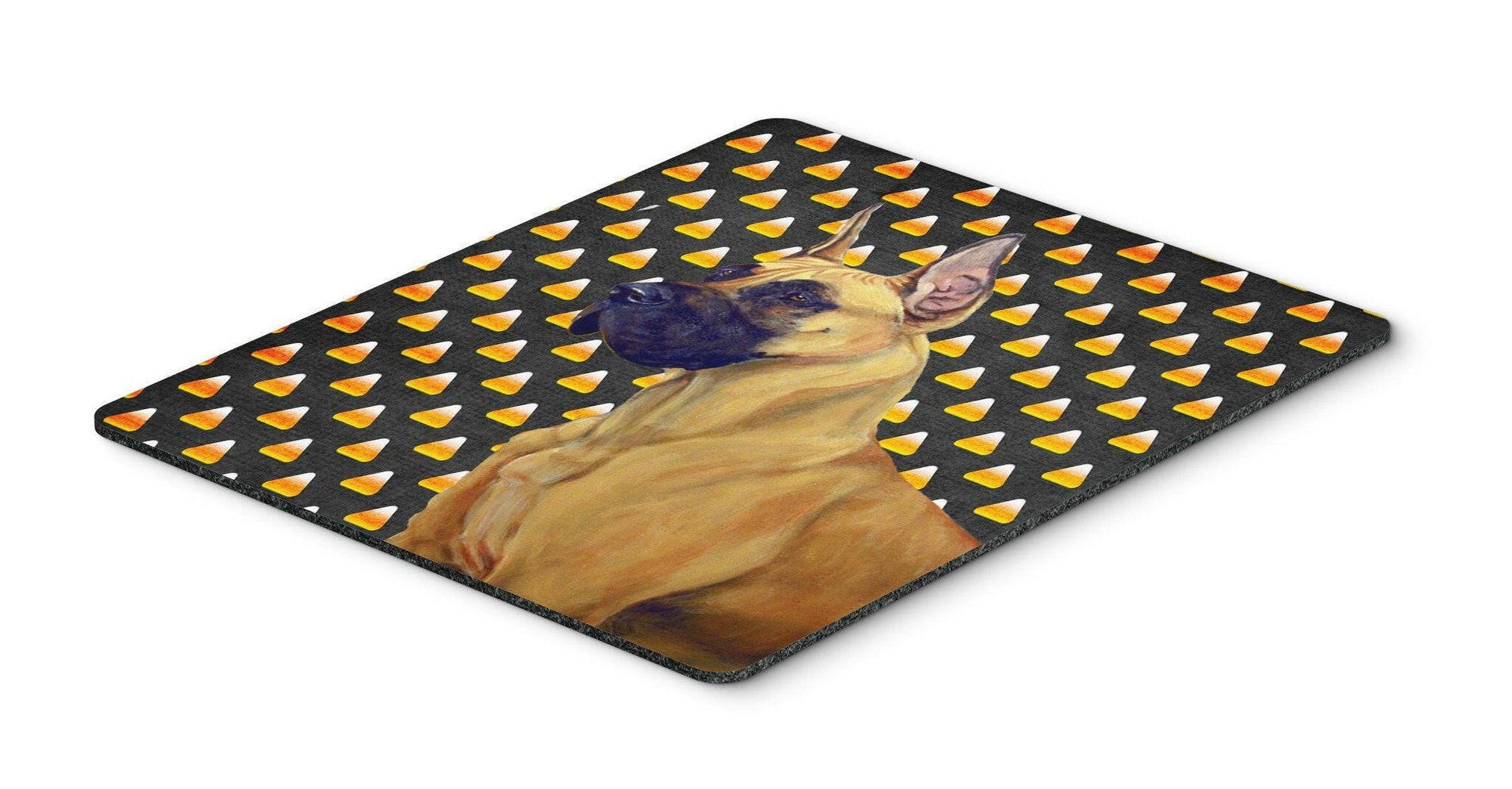 Great Dane Candy Corn Halloween Portrait Mouse Pad, Hot Pad or Trivet by Caroline's Treasures