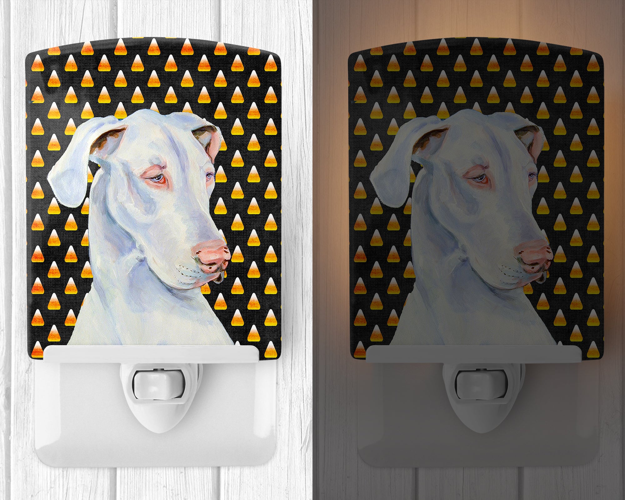 Great Dane Candy Corn Halloween Portrait Ceramic Night Light LH9052CNL - the-store.com