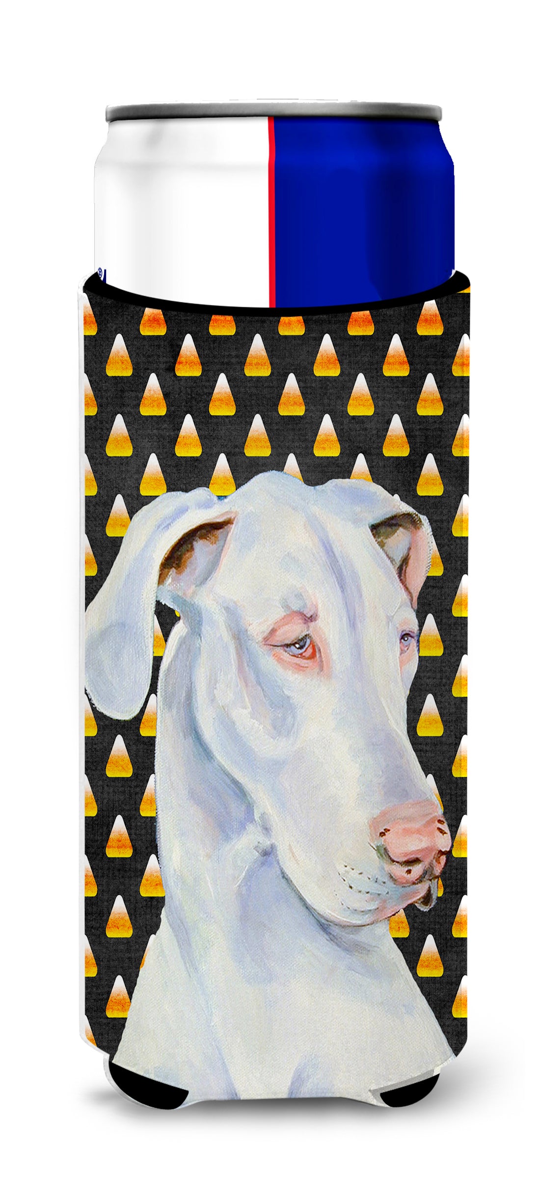 Great Dane Candy Corn Halloween Portrait Ultra Beverage Insulators for slim cans LH9052MUK.