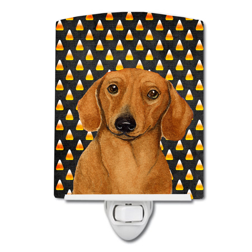 Dachshund Candy Corn Halloween Portrait Ceramic Night Light LH9053CNL - the-store.com