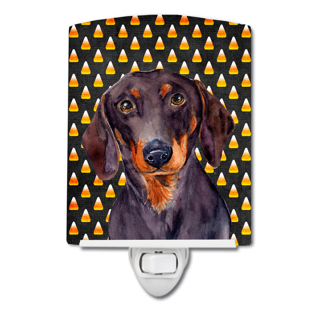 Dachshund Candy Corn Halloween Portrait Ceramic Night Light LH9054CNL - the-store.com