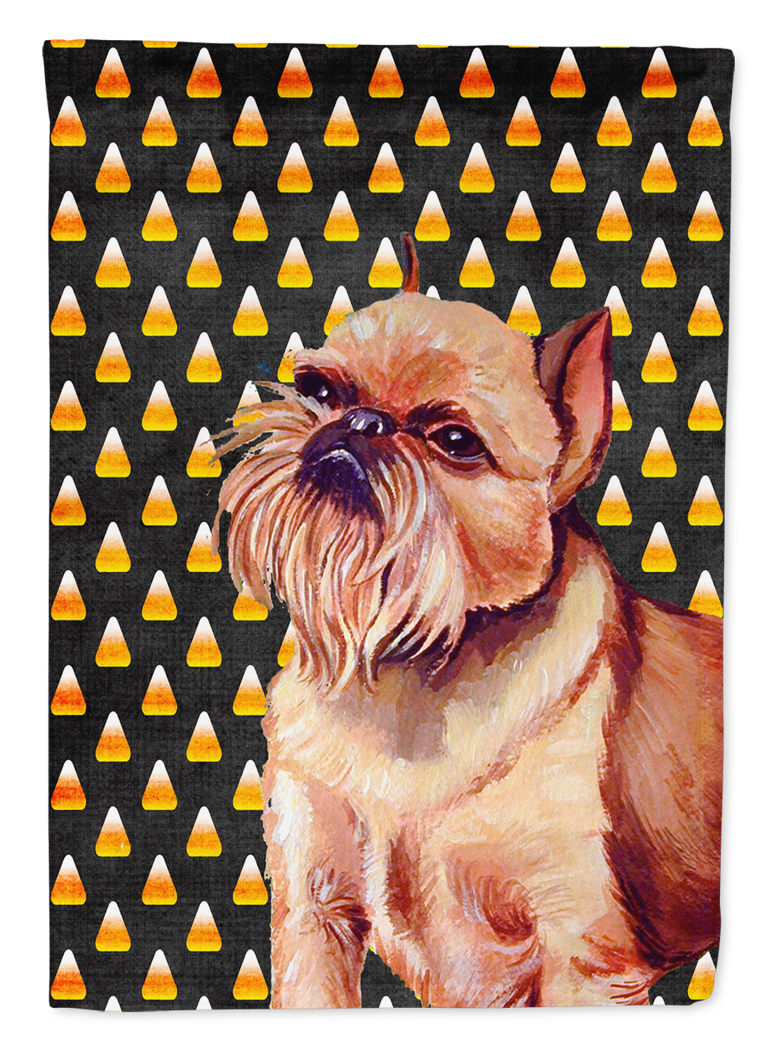 Brussels Griffon Candy Corn Halloween Portrait Flag Canvas House Size  the-store.com.