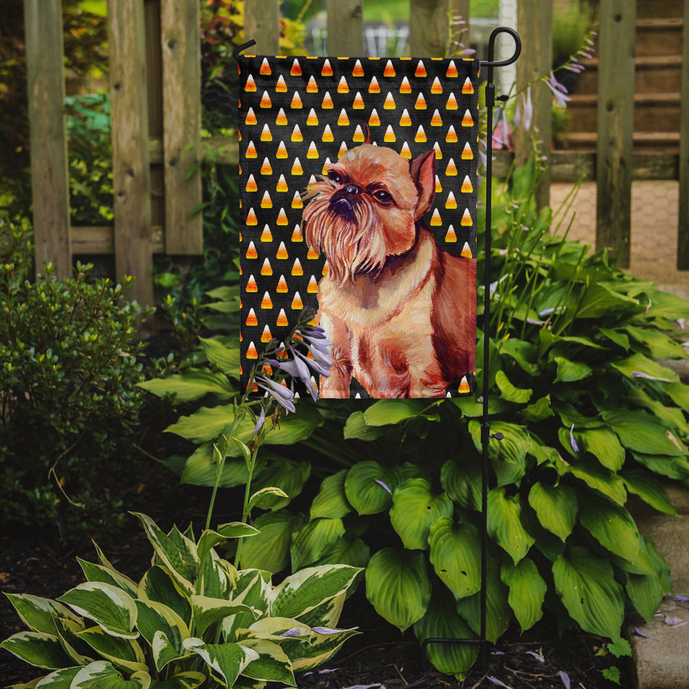 Brussels Griffon Candy Corn Halloween Portrait Flag Garden Size.