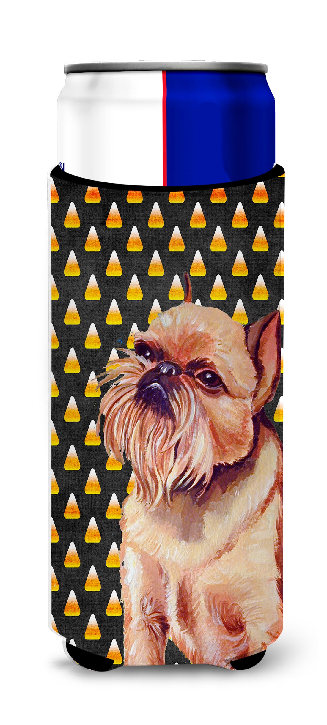 Brussels Griffon Candy Corn Halloween Portrait Ultra Beverage Insulators for slim cans LH9055MUK.