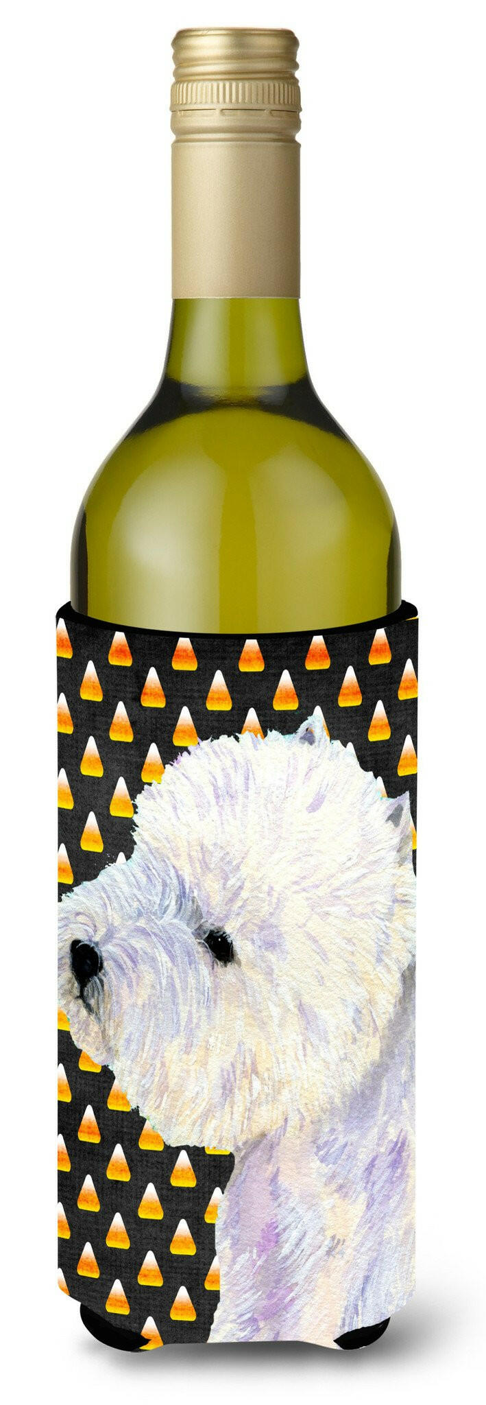 Westie Candy Corn Halloween Portrait Wine Bottle Beverage Insulator Beverage Insulator Hugger by Caroline&#39;s Treasures