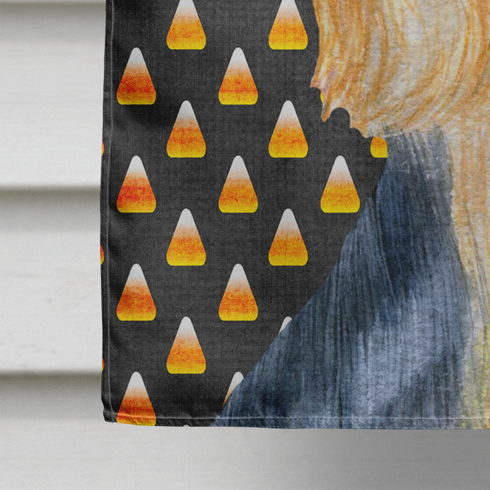 Silky Terrier Candy Corn Halloween Portrait Flag Canvas House Size  the-store.com.