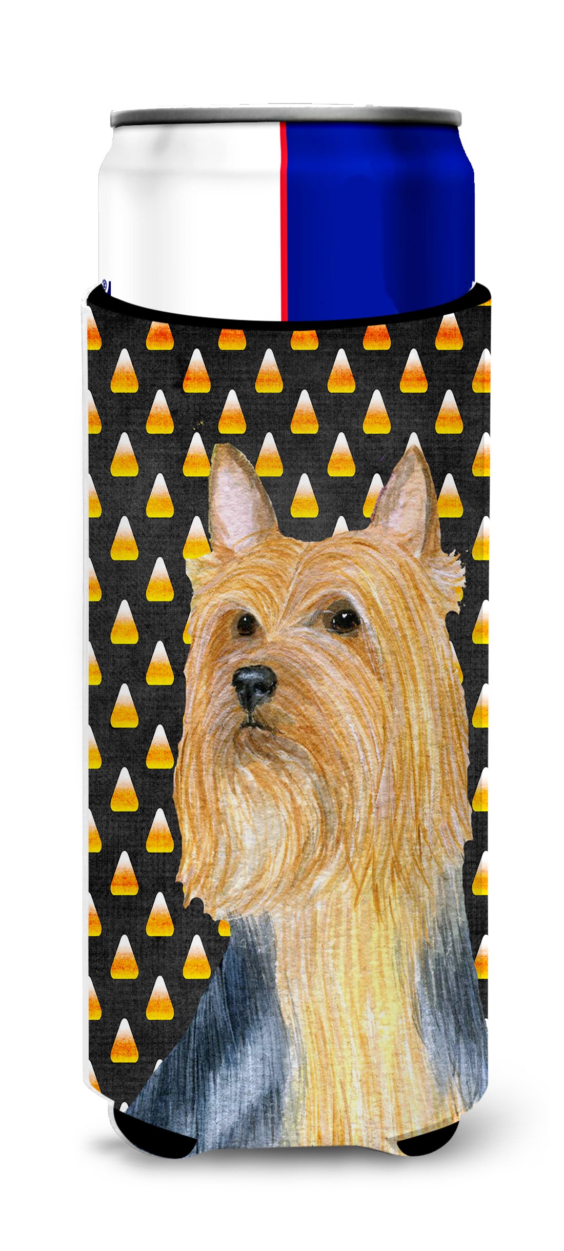 Silky Terrier Candy Corn Halloween Portrait Ultra Beverage Insulators for slim cans LH9057MUK.