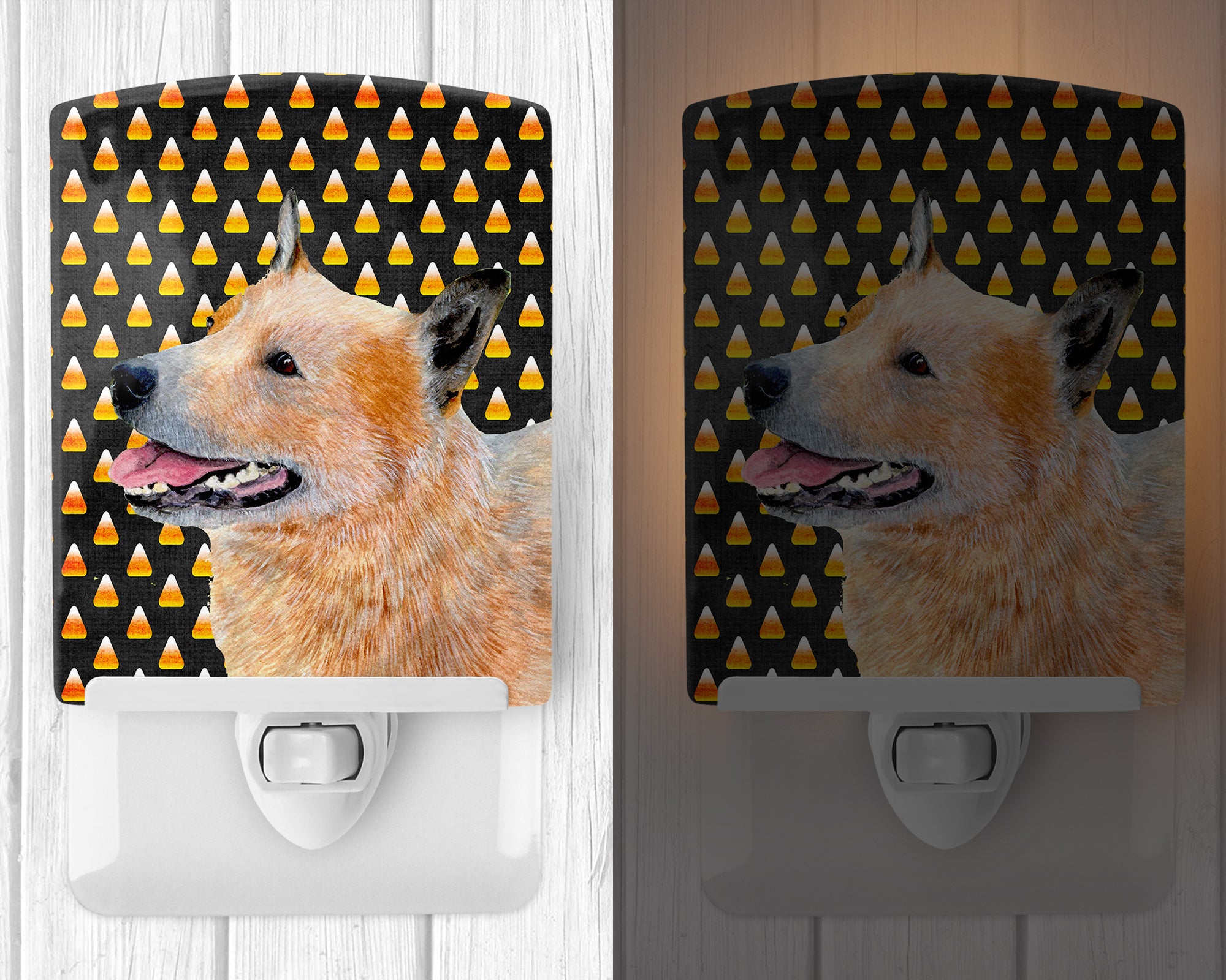 Australian Cattle Dog Candy Corn Halloween Portrait Ceramic Night Light LH9058CNL - the-store.com