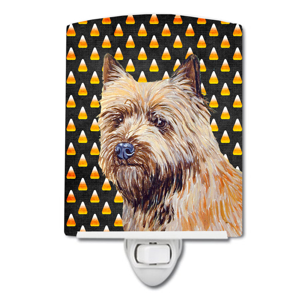 Cairn Terrier Candy Corn Halloween Portrait Ceramic Night Light LH9061CNL - the-store.com