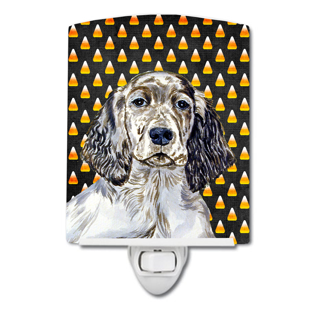 English Setter Candy Corn Halloween Portrait Ceramic Night Light LH9063CNL - the-store.com