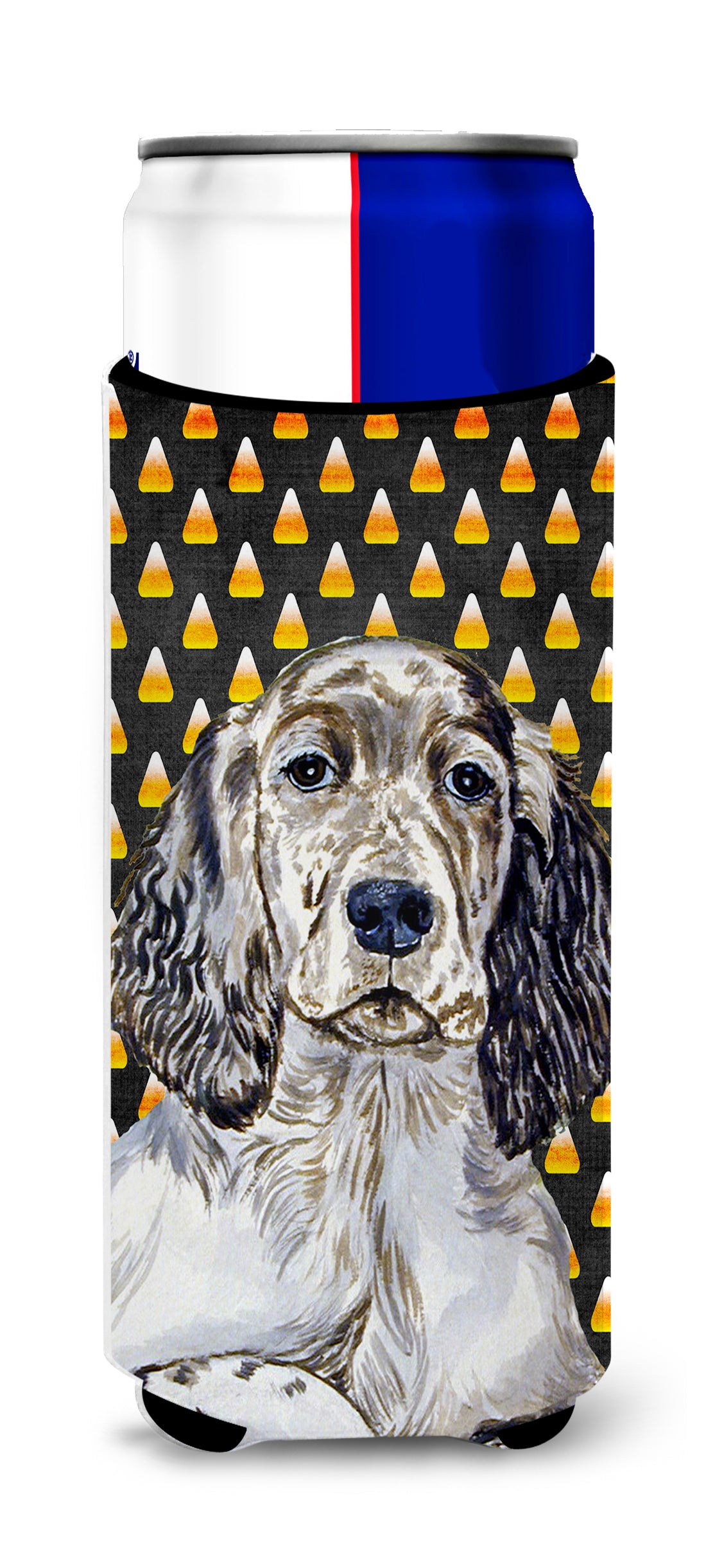 English Setter Candy Corn Halloween Portrait Ultra Beverage Insulators for slim cans LH9063MUK.