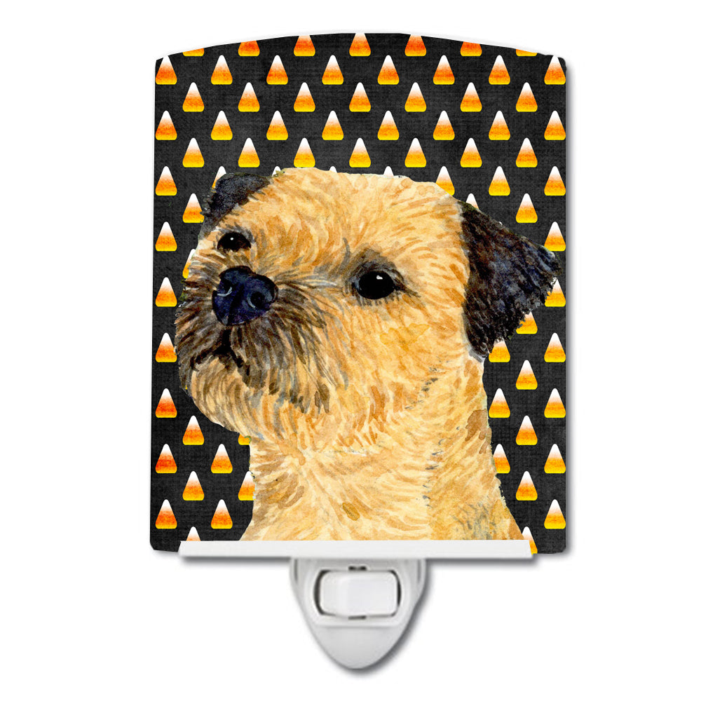 Border Terrier Candy Corn Halloween Portrait Ceramic Night Light LH9064CNL - the-store.com