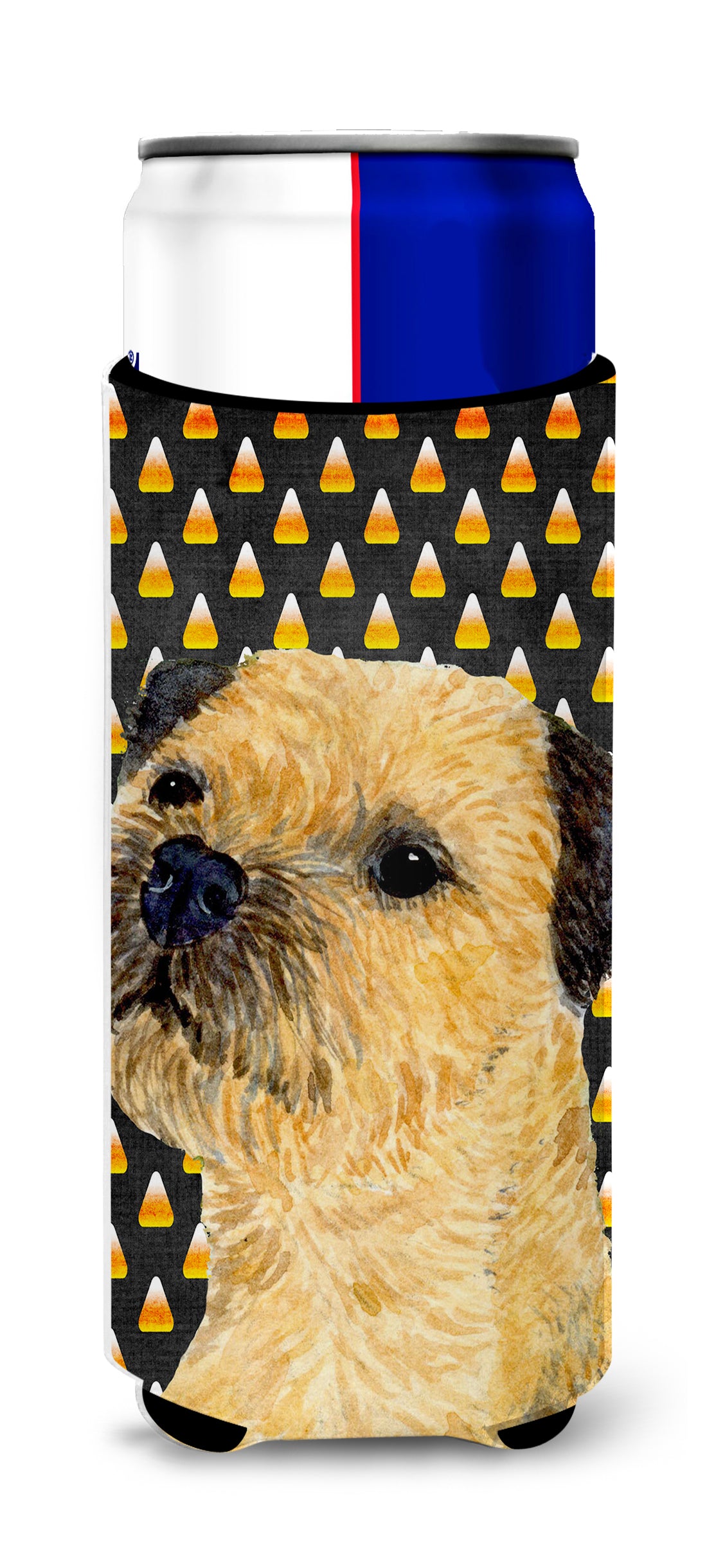 Border Terrier Candy Corn Halloween Portrait Ultra Beverage Insulators for slim cans LH9064MUK.