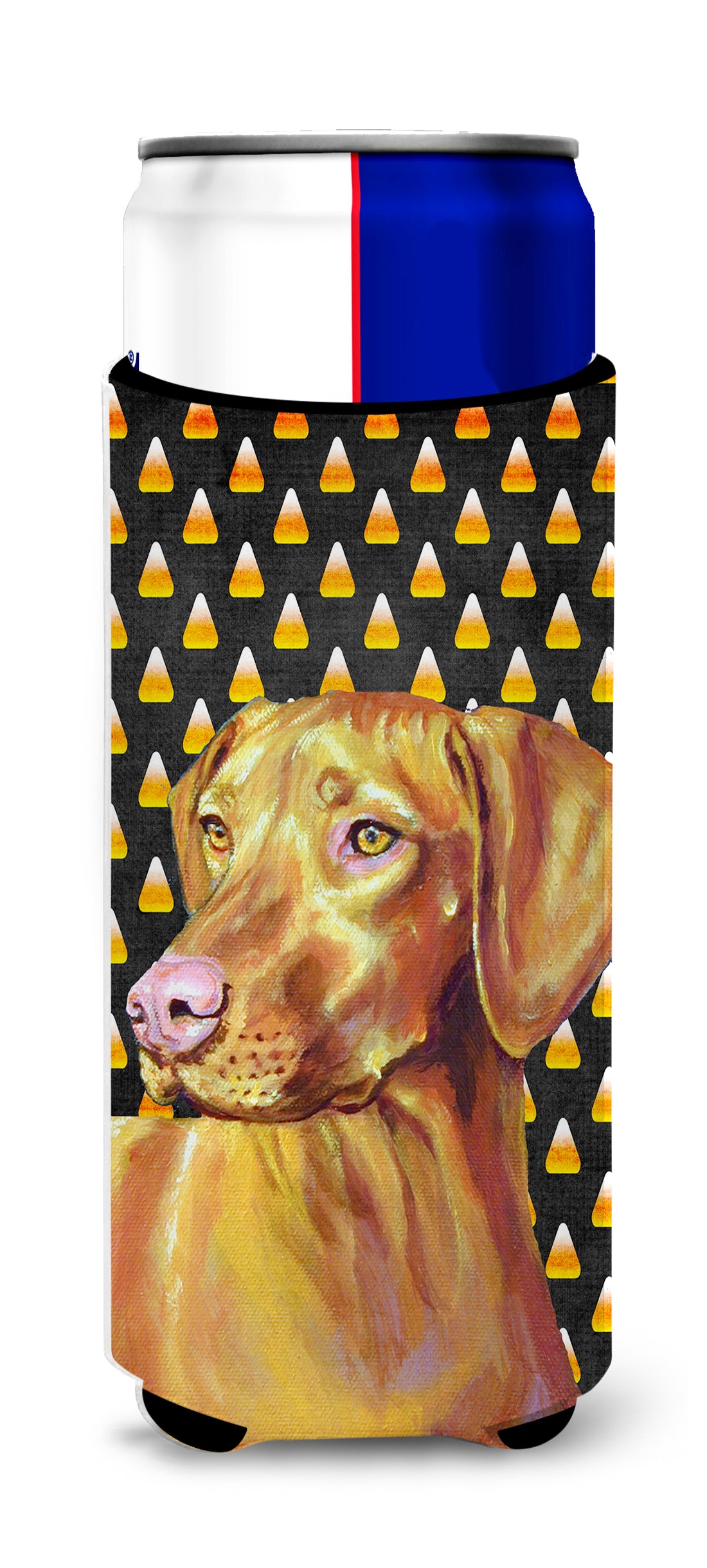 Vizsla Candy Corn Halloween Portrait Ultra Beverage Insulators for slim cans LH9066MUK.