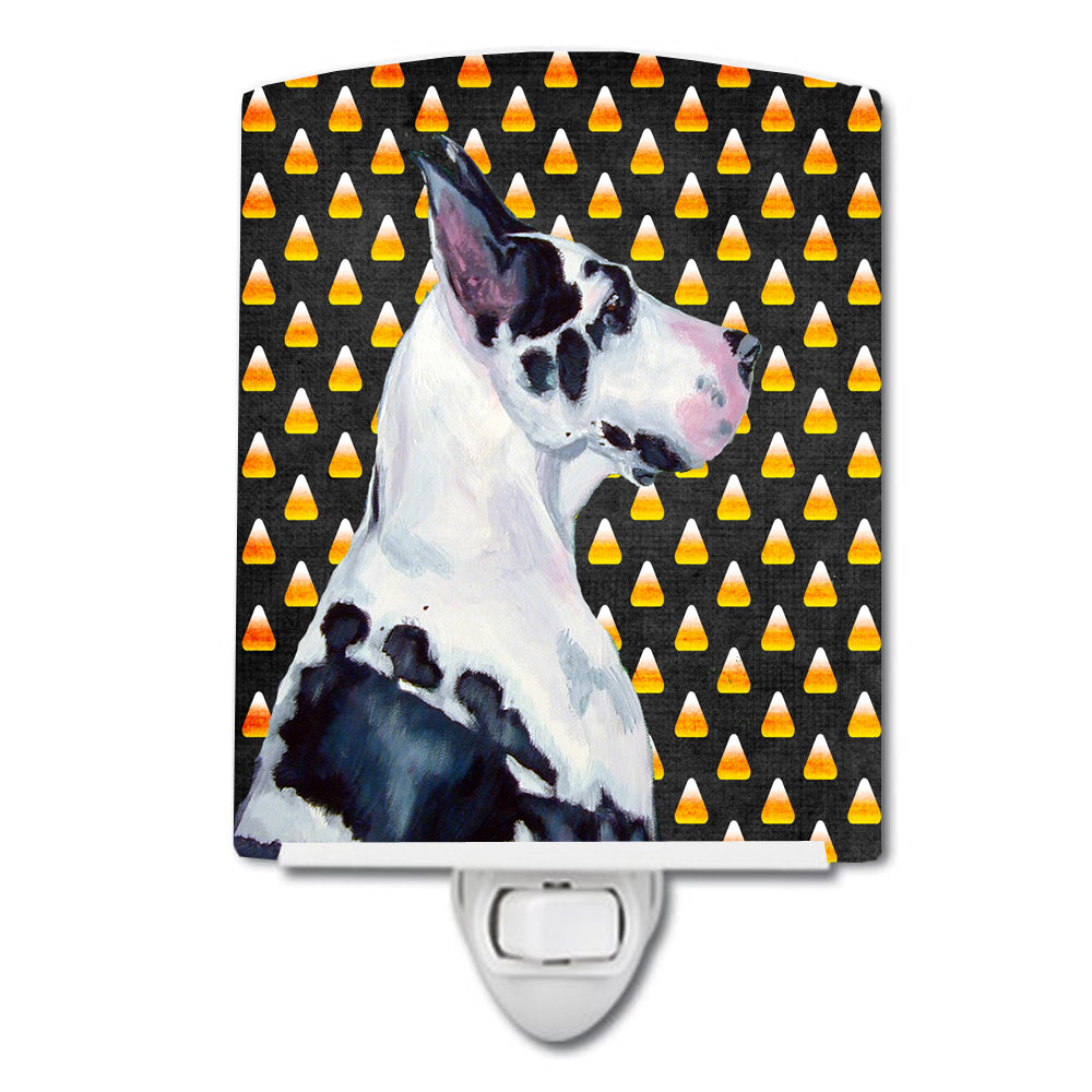 Great Dane Candy Corn Halloween Portrait Ceramic Night Light LH9067CNL - the-store.com