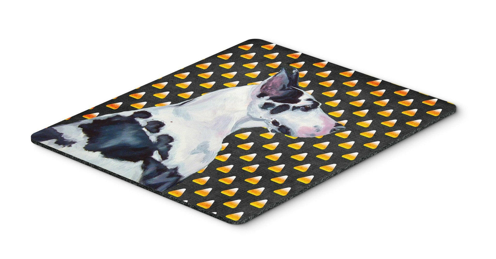 Great Dane Candy Corn Halloween Portrait Mouse Pad, Hot Pad or Trivet by Caroline's Treasures