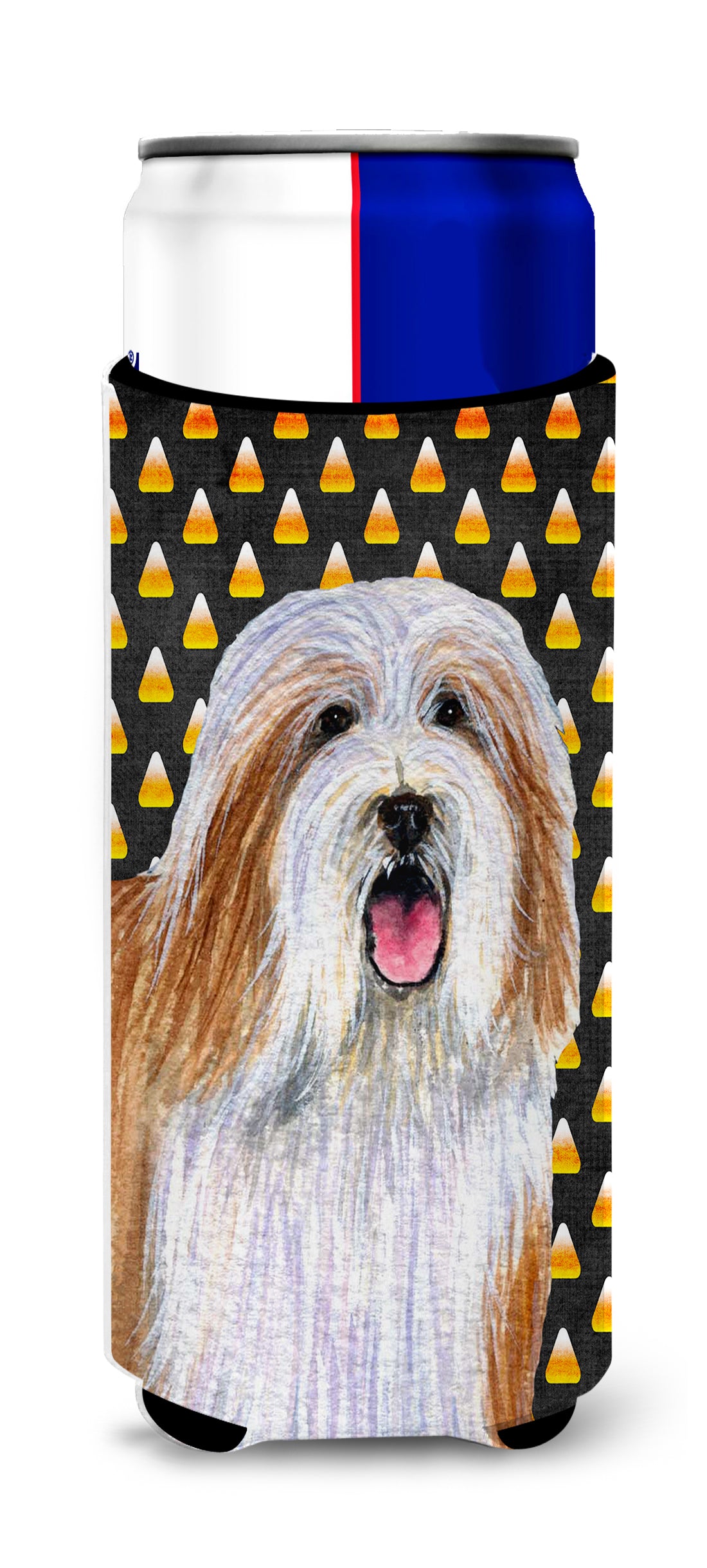 Bearded Collie Candy Corn Halloween Portrait Ultra Beverage Insulators for slim cans LH9071MUK.