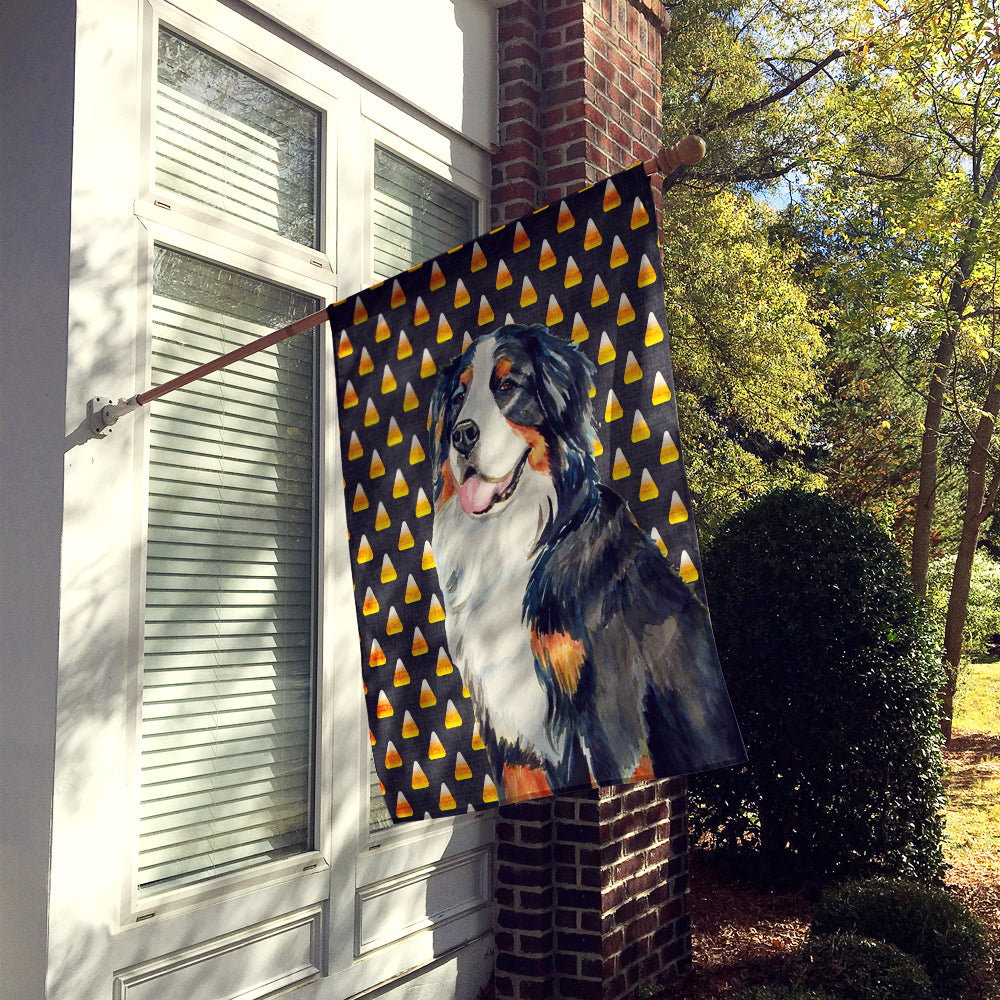 Bernese Mountain Dog Candy Corn Halloween Portrait Flag Canvas House Size  the-store.com.