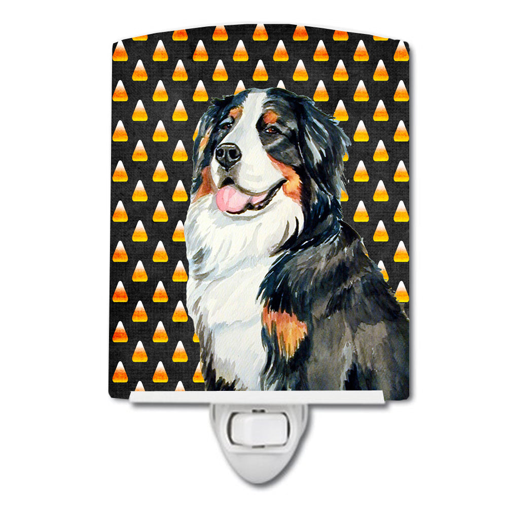 Bernese Mountain Dog Candy Corn Halloween Portrait Ceramic Night Light LH9075CNL - the-store.com