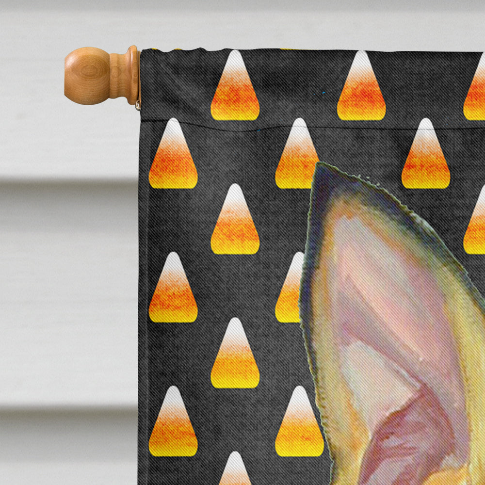 Min Pin Candy Corn Halloween Portrait Flag Canvas House Size  the-store.com.